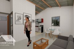 3D Planos Casa Prefabricada 56 metros cuadrados